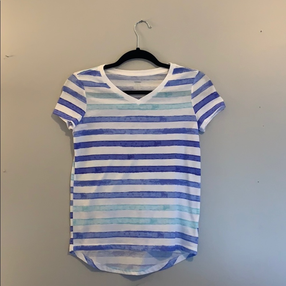 child’s 10-12 blue striped old navy tshirt